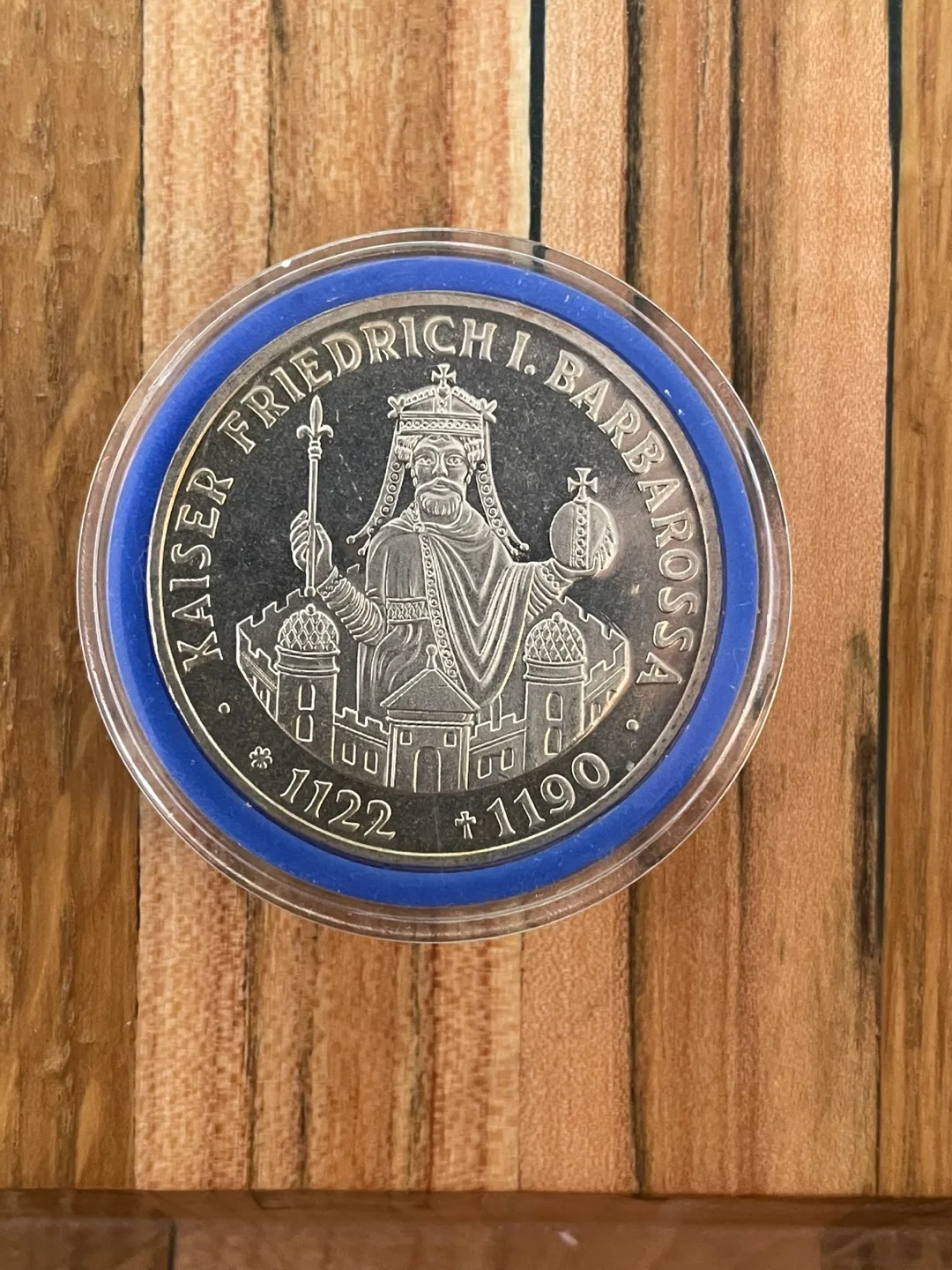Kaiser Friedrich I. Barbarossa 10 Deutsche Mark Coin thumbnail