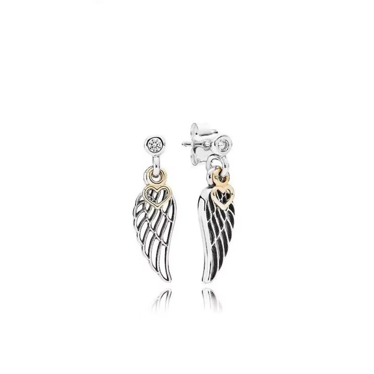 Pandora Wing & Heart Dangle Earrings image indicator(4)