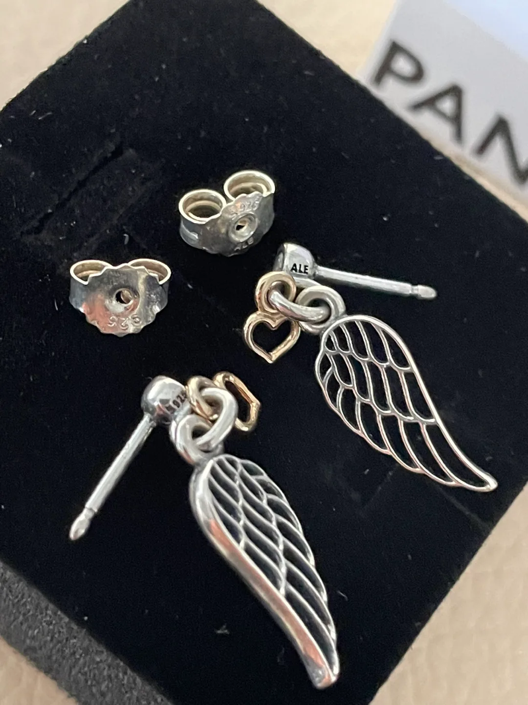 Pandora Wing & Heart Dangle Earrings image indicator(2)