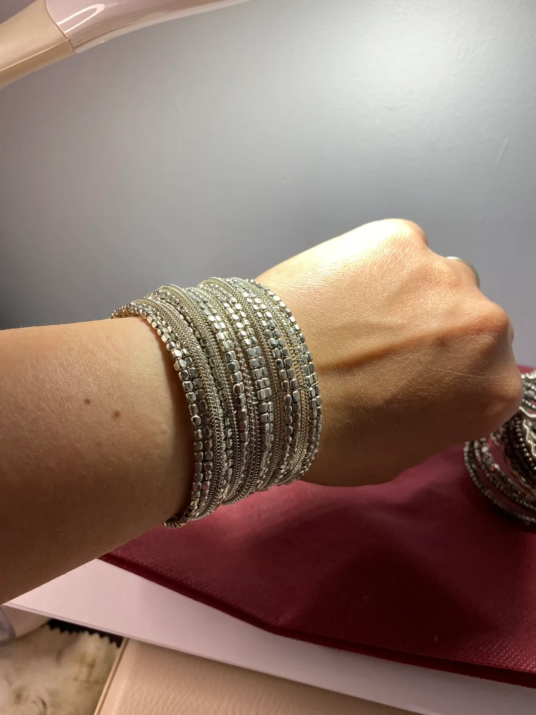 Set of 3 Silver Toned Bracelets image indicator(3)