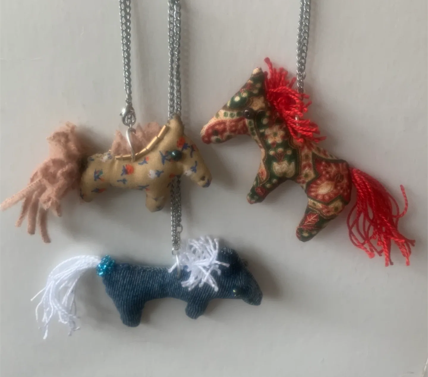 Handmade Fabric Horse keychain/backpack Charms thumbnail