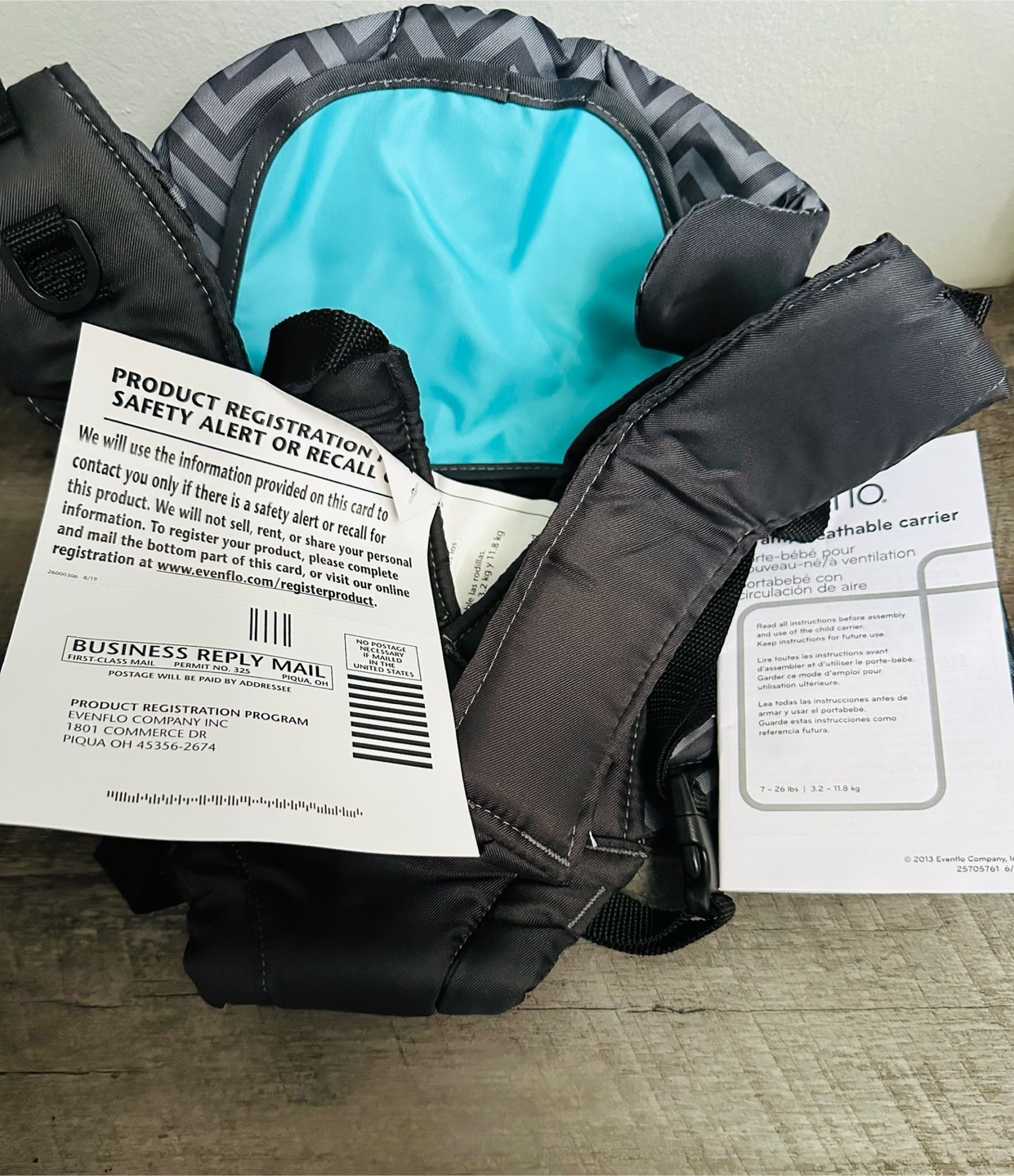Evenflo Breathable Carrier - 7-26lbs - photo 2