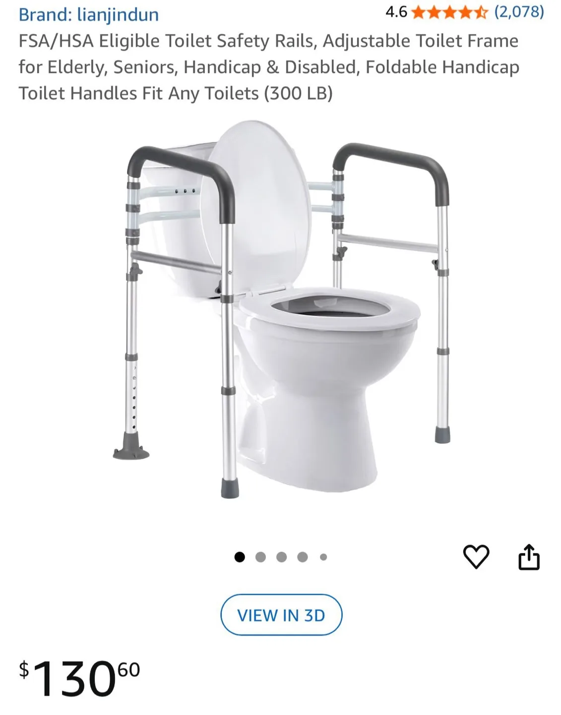 Lianjindun Toilet Safety Rails - New in Box! thumbnail