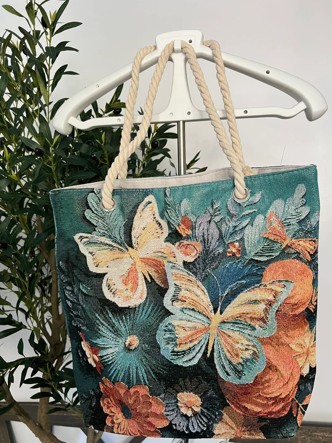 Shimmery Butterfly Tote Bag with FREE cloth bag thumbnail