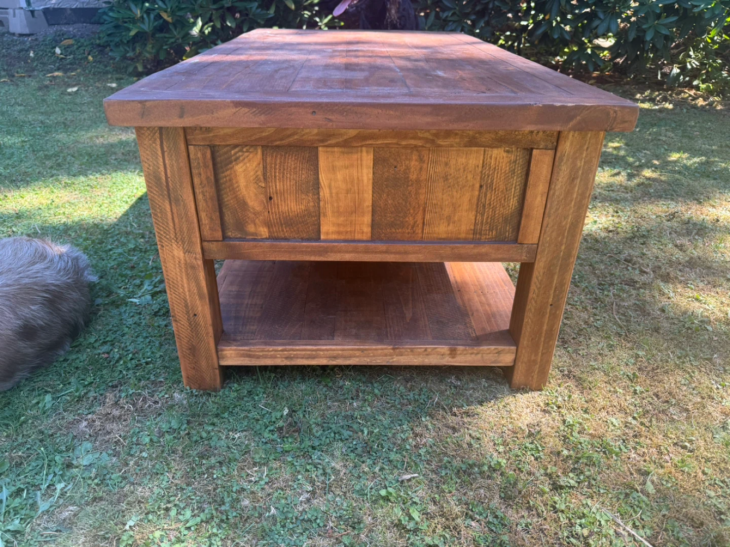 Wood Coffee Table with Drawers - photo 3