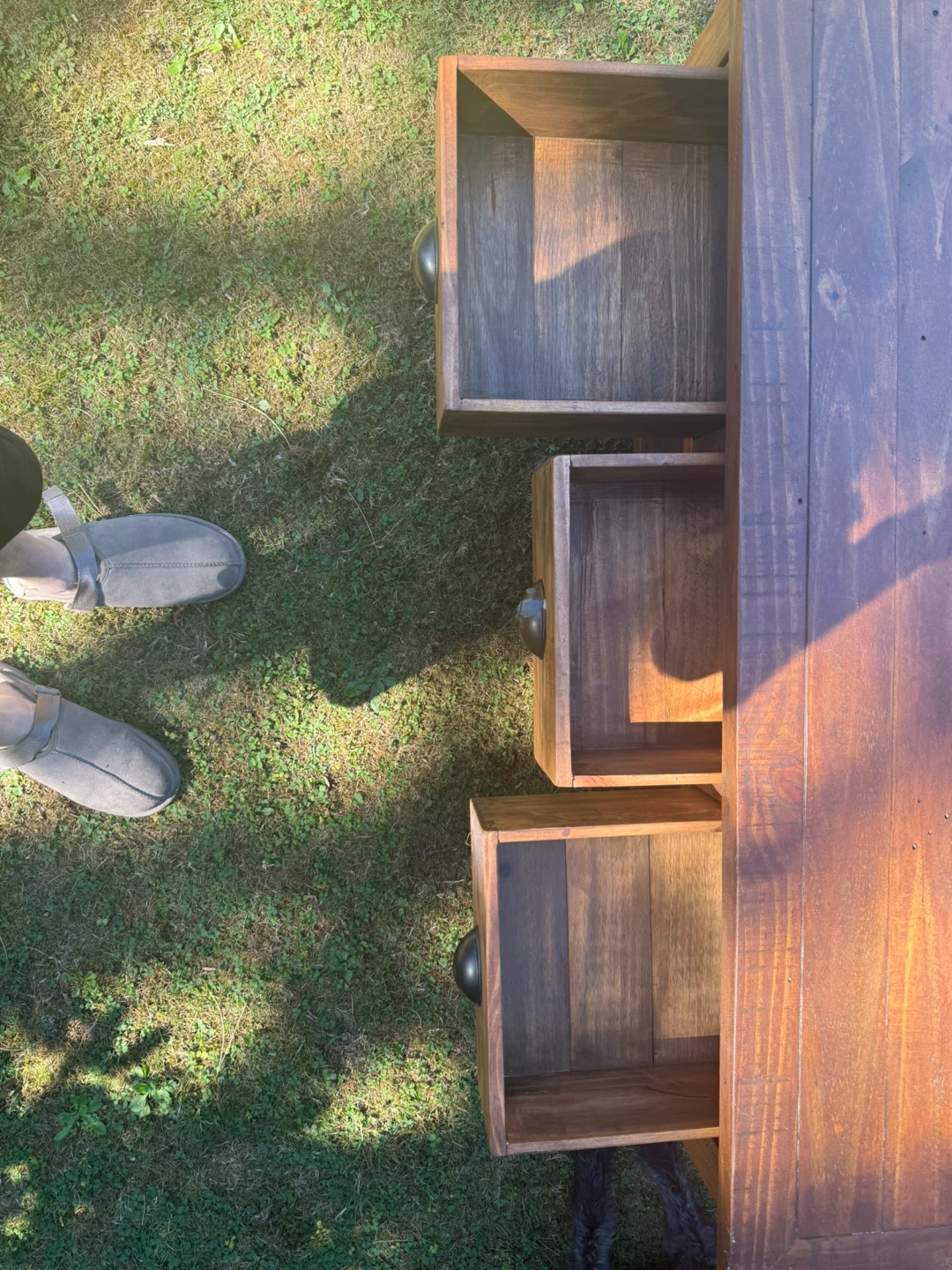 Wood Coffee Table with Drawers - photo 4