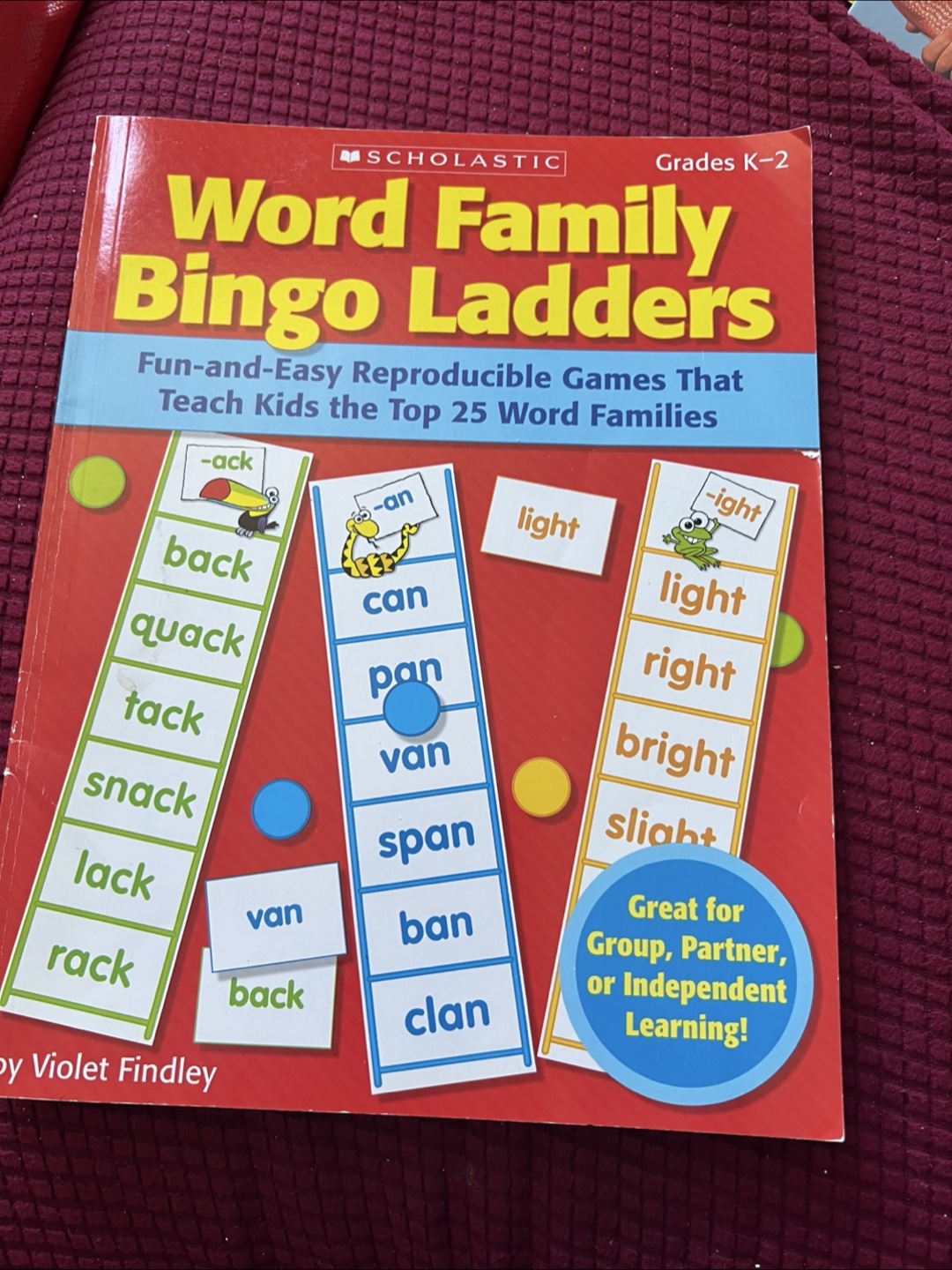 Scholastic Word Family Bingo Ladders Book