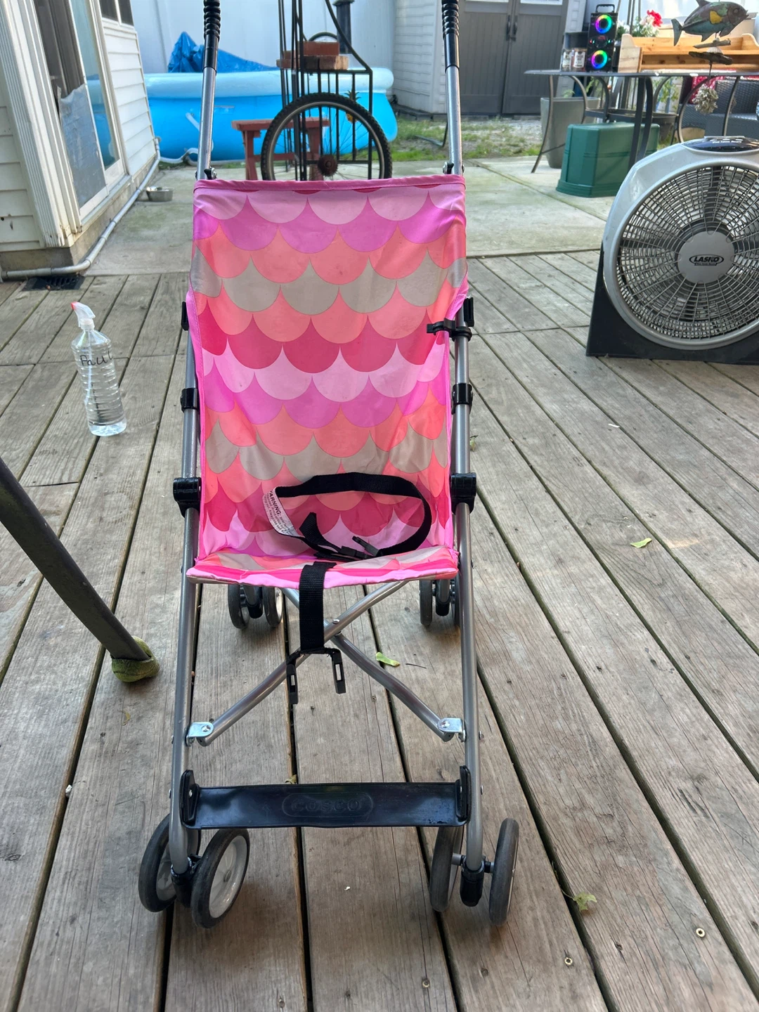 Pink Patterned Umbrella Stroller