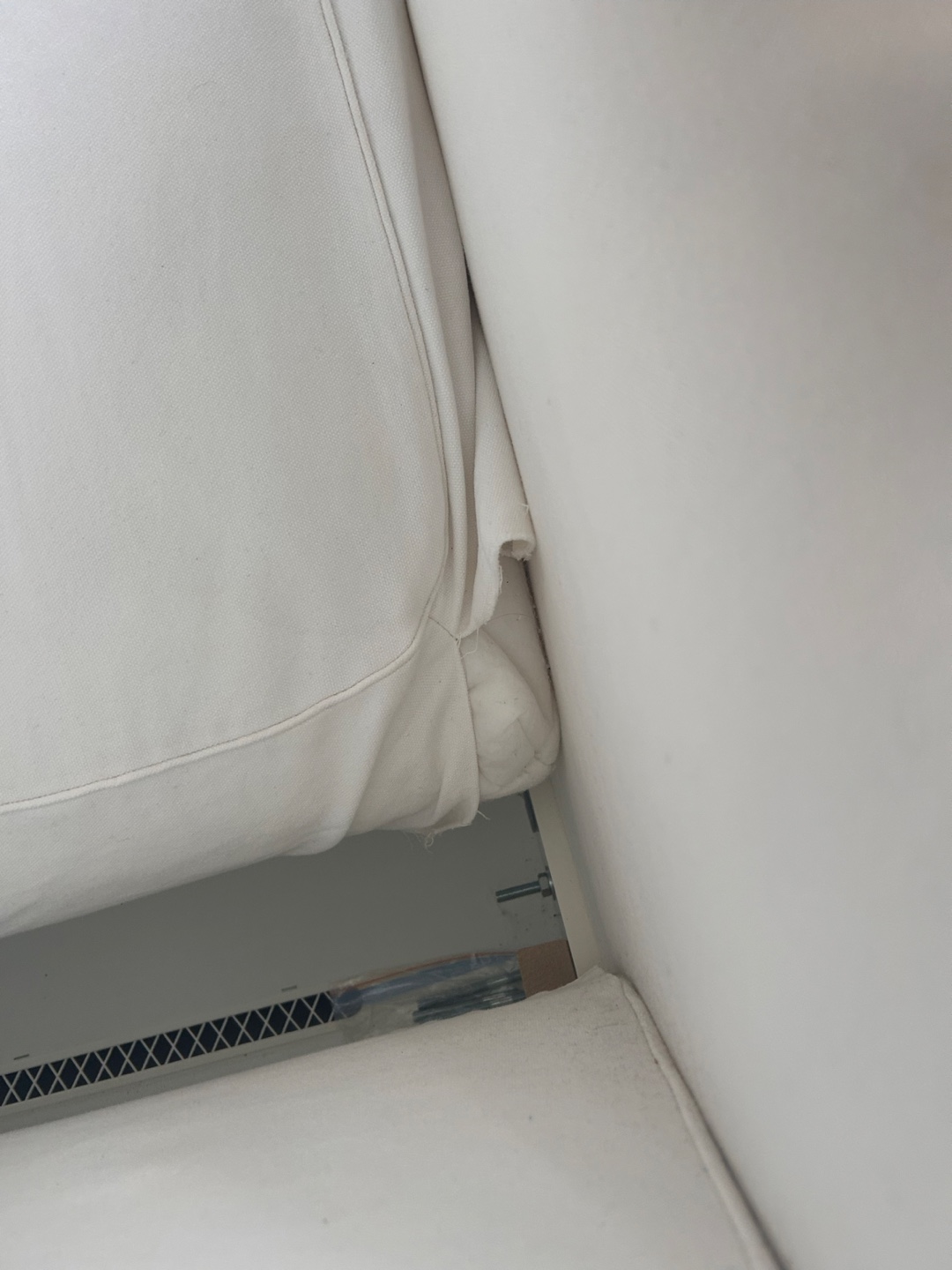 IKEA White Sofa with Chaise + Storage - photo 5