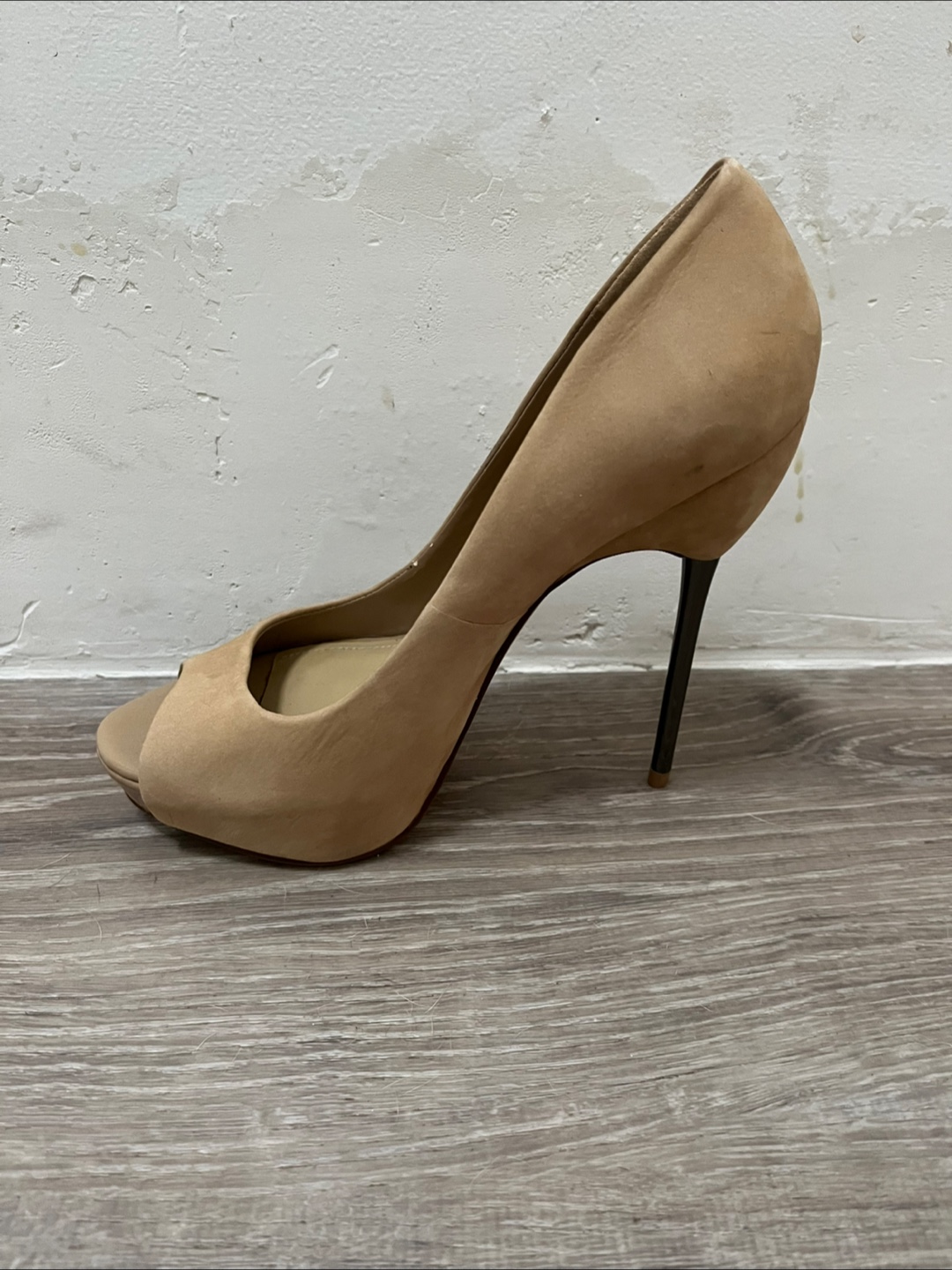 ALDO Beige Peep Toe Heels - photo 5