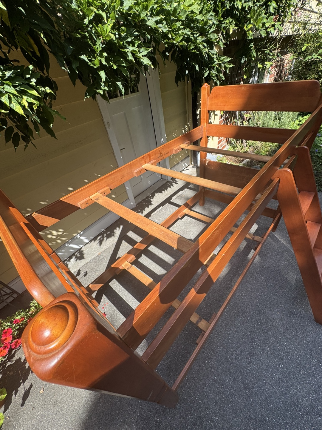 Wooden Bunk Bed Frame with Ladder - photo 4