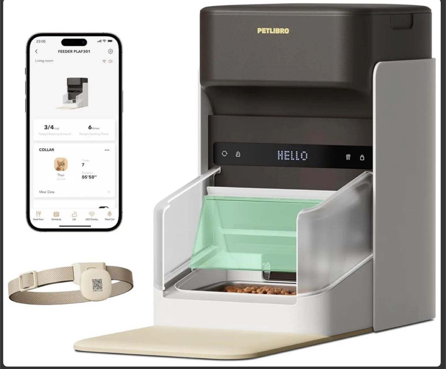 New PETLIBRO Automatic Cat Feeder with Collar thumbnail