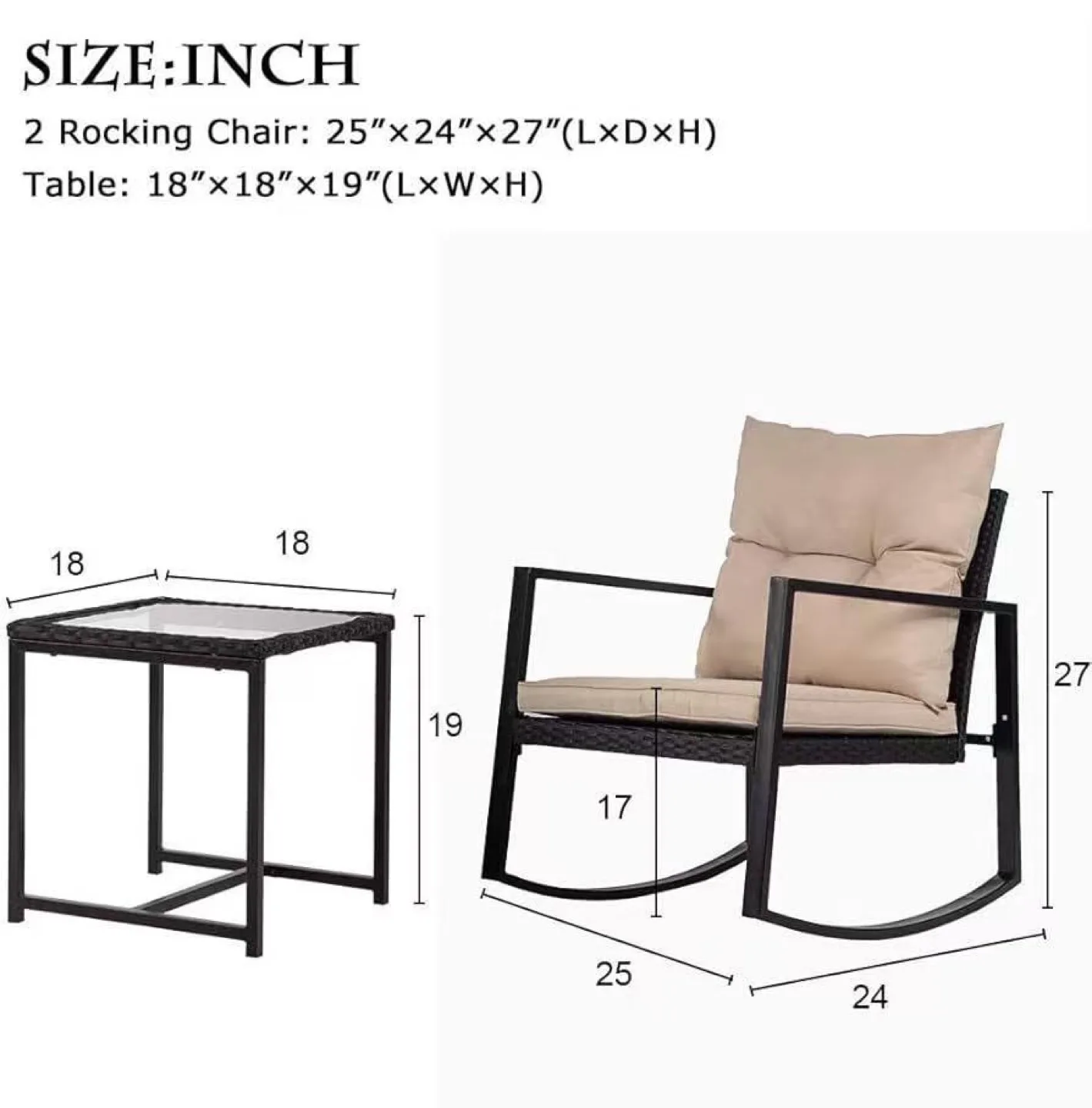New 3 Pieces Outdoor  Furniture image indicator(2)