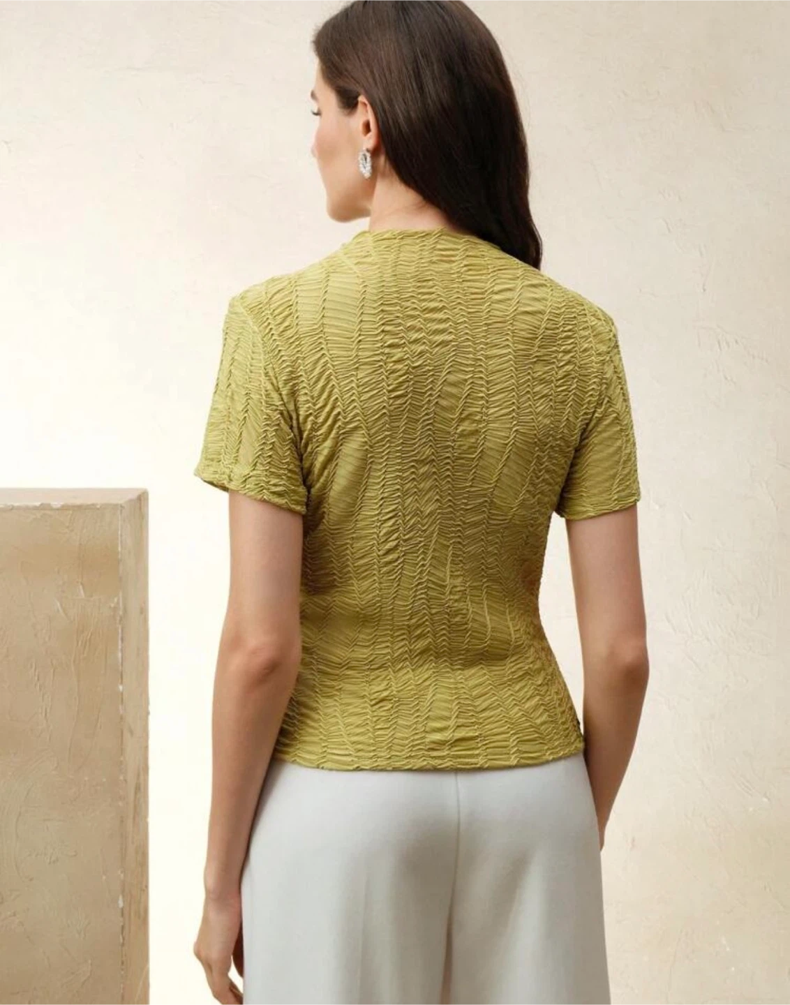 Green Textured Top