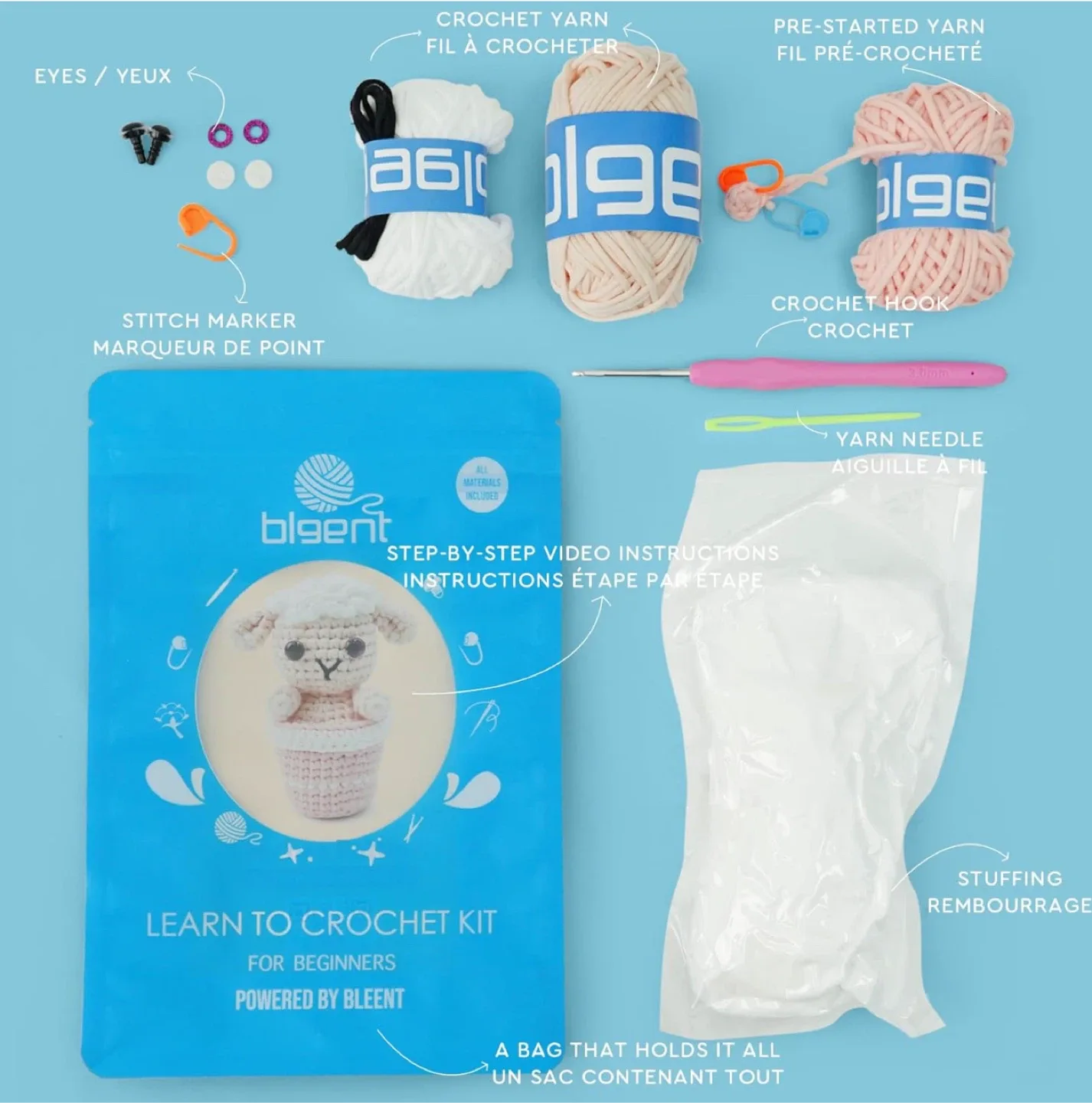 Bleent Beginner Crochet Kit - New | Gift Idea image indicator(4)