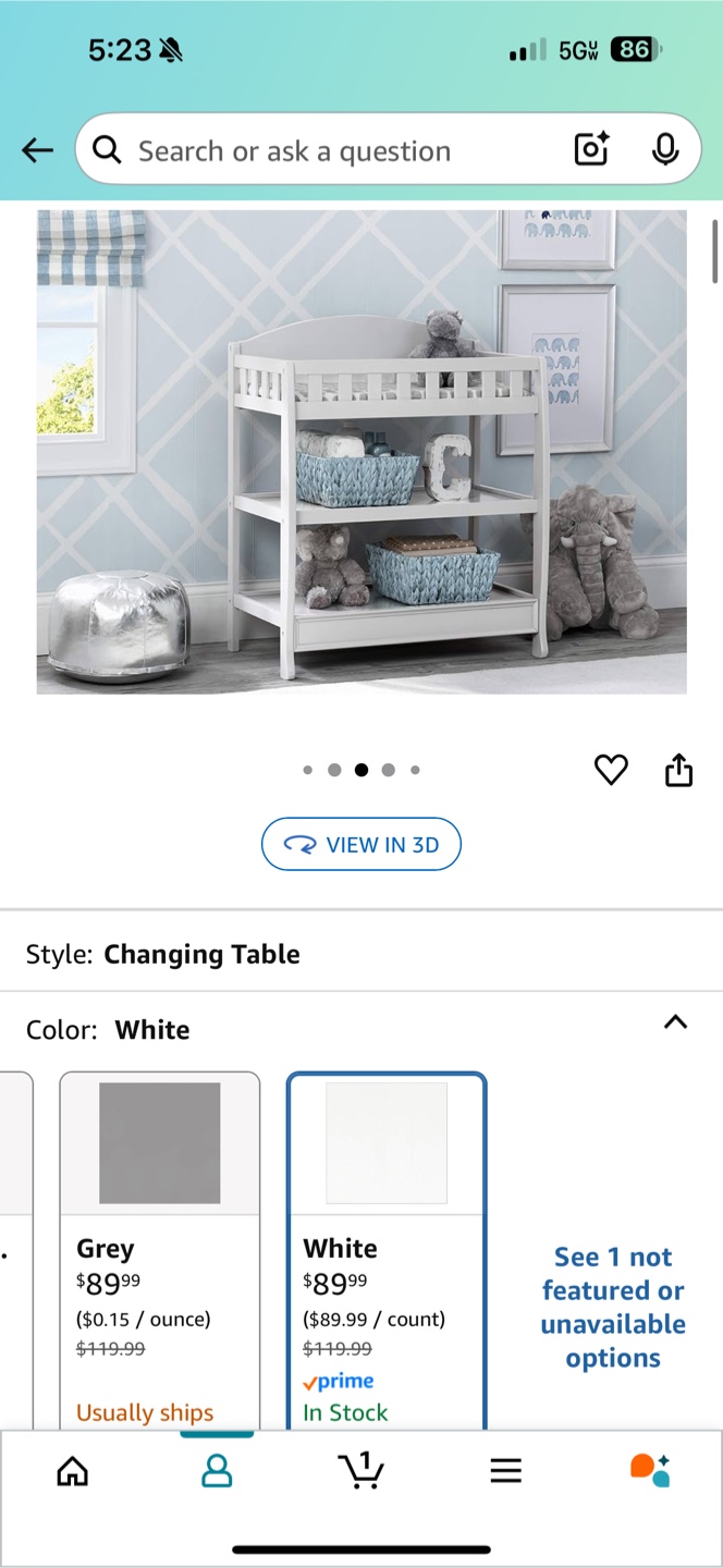 White Baby Changing Table with Shelves - photo 2