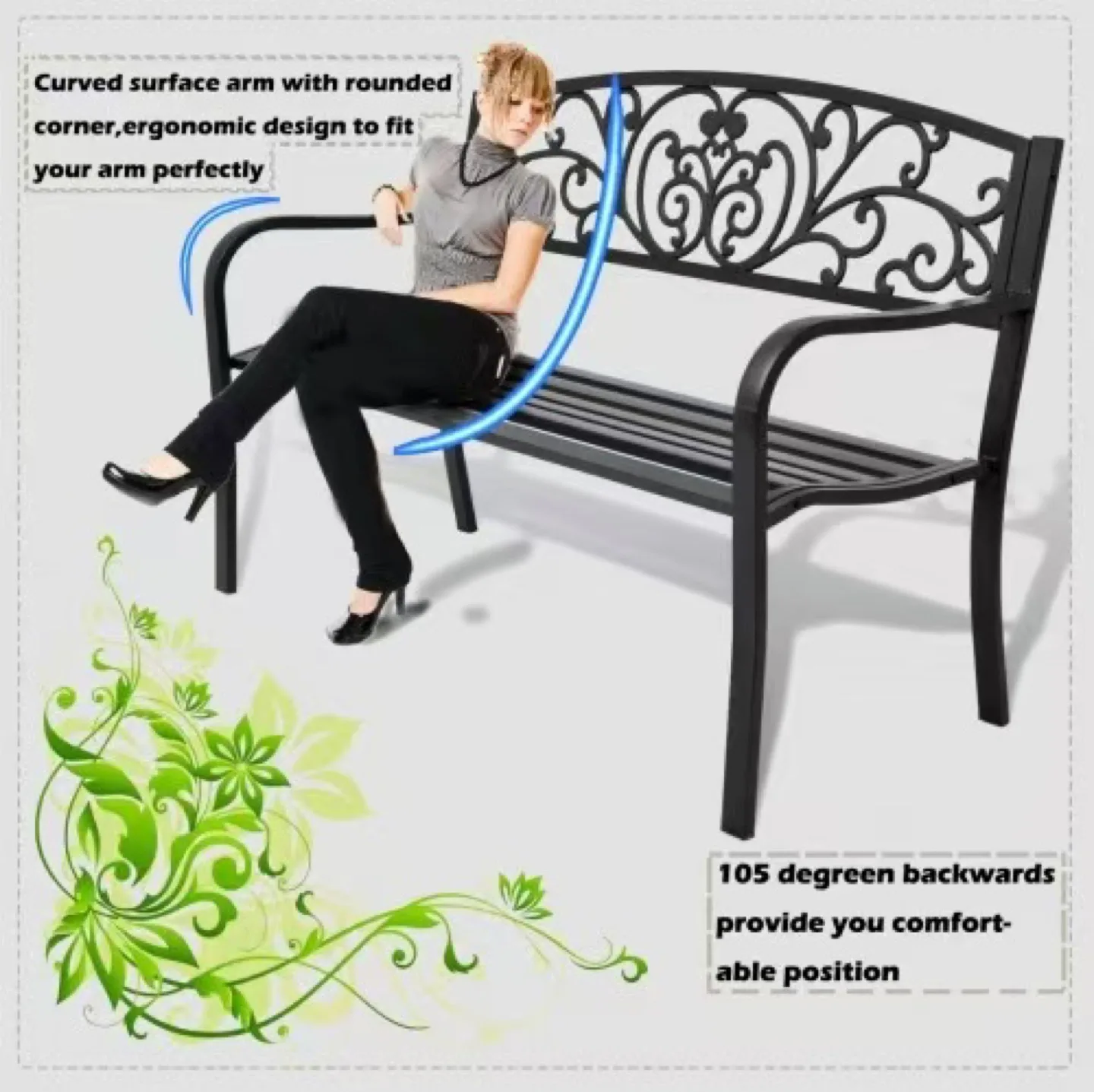 New Garden Bench Outdoor Bench Patio image indicator(5)