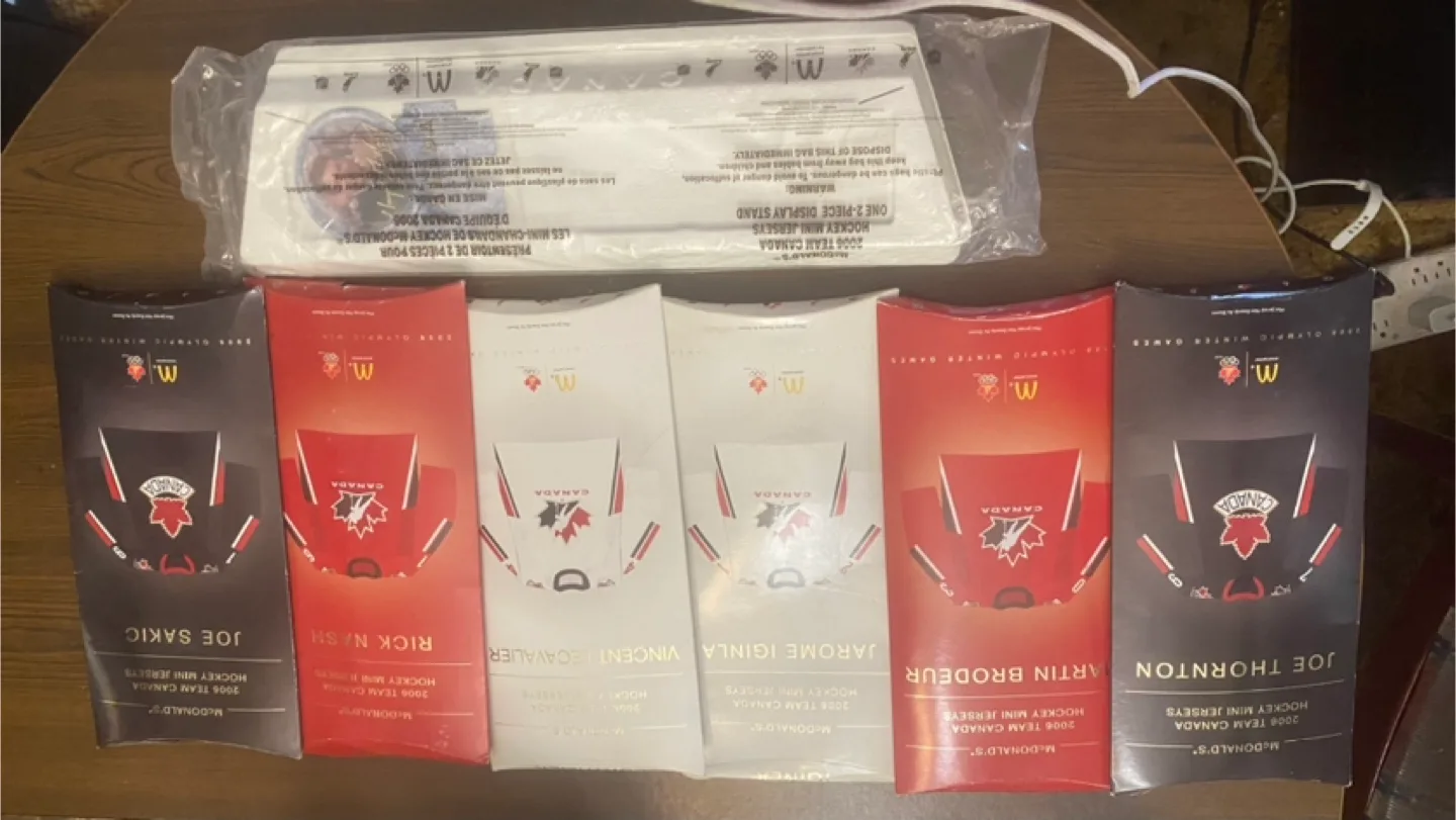 McDonald's 2006 Team Canada Hockey Mini Jerseys thumbnail