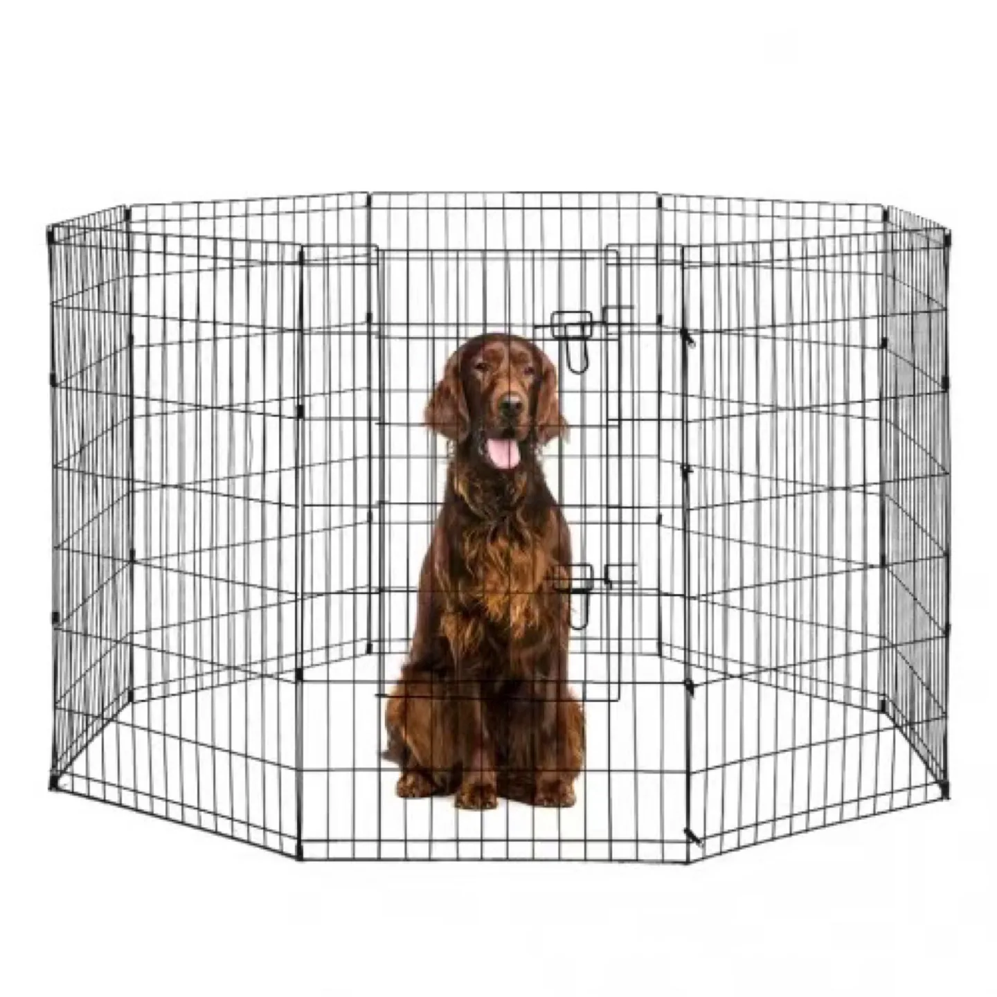 New 42-Black Tall Dog Playpen Crate Fence Pet Kennel image indicator(2)