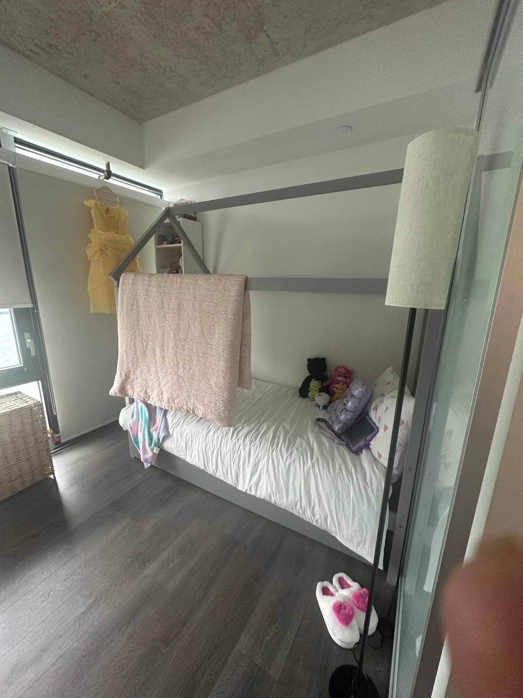 KOMFOTT Twin House Bed with Trundle - Grey - photo 2