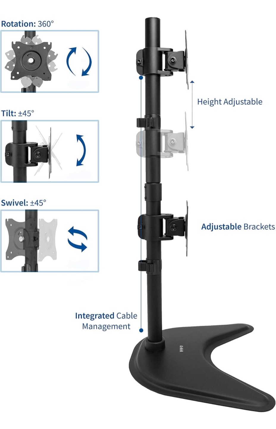 VIVO Dual Monitor Stand - Holds 13"-27" Screens - photo 3