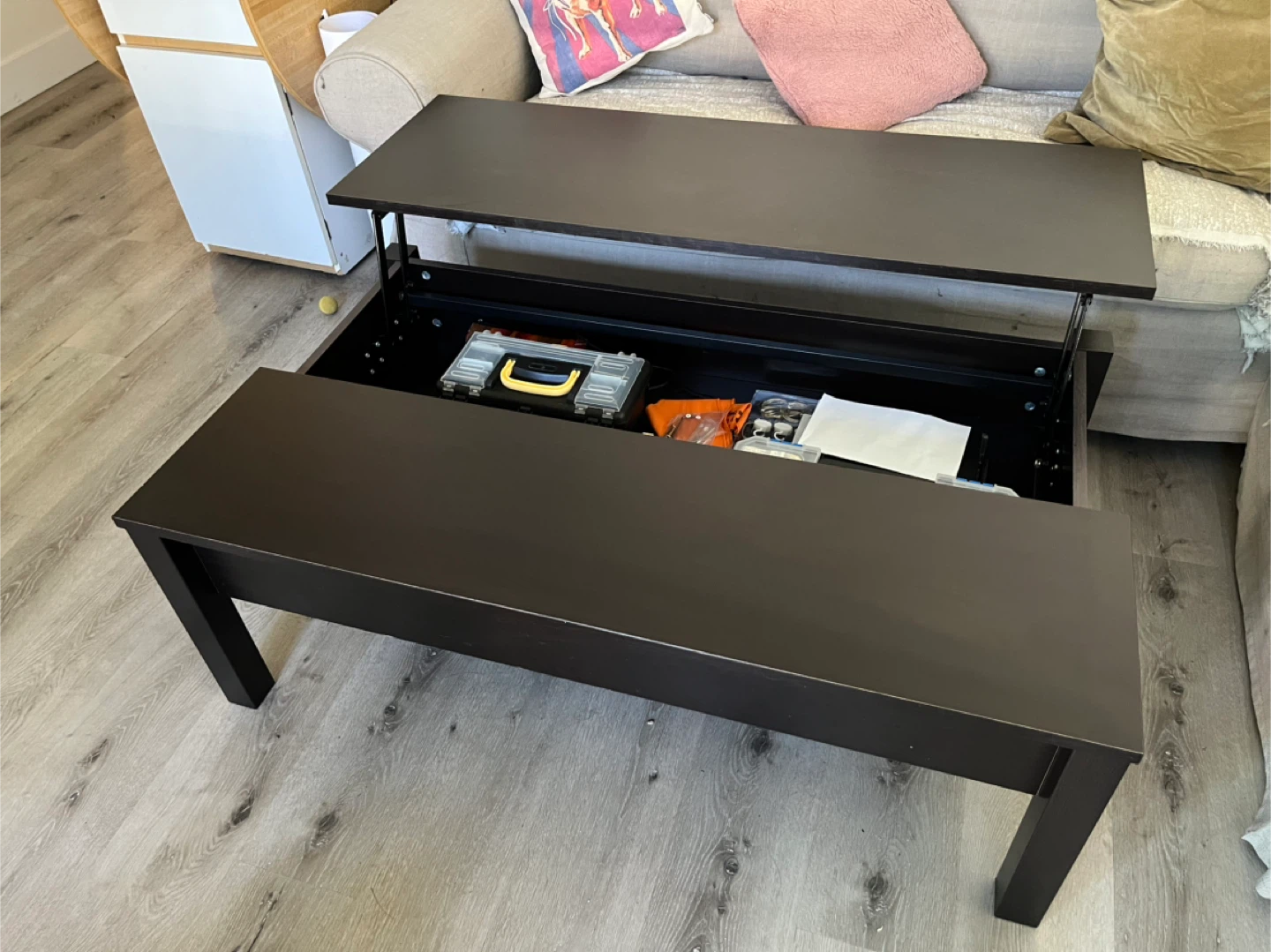 Black Lift-Top Ikea Coffee Table - photo 5