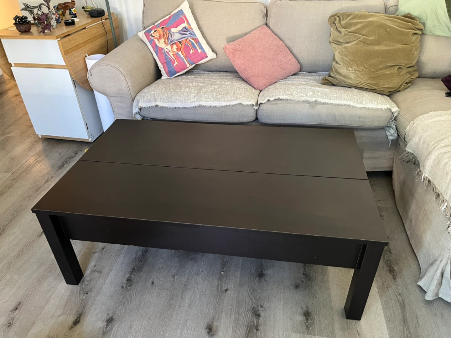 Black Lift-Top Ikea Coffee Table