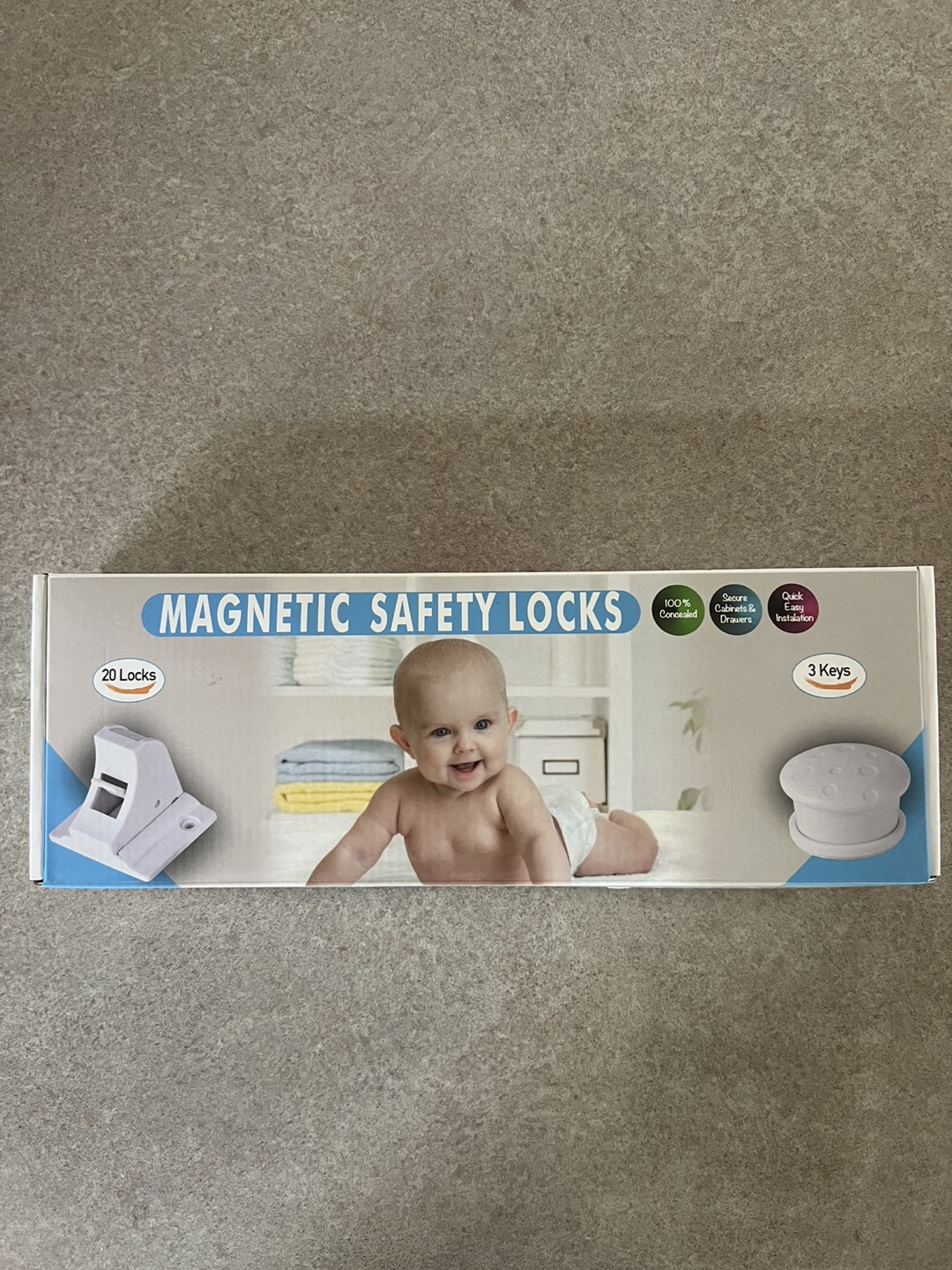New Eco-Baby Magnetic Safety Locks (20 Locks + 3 Keys)