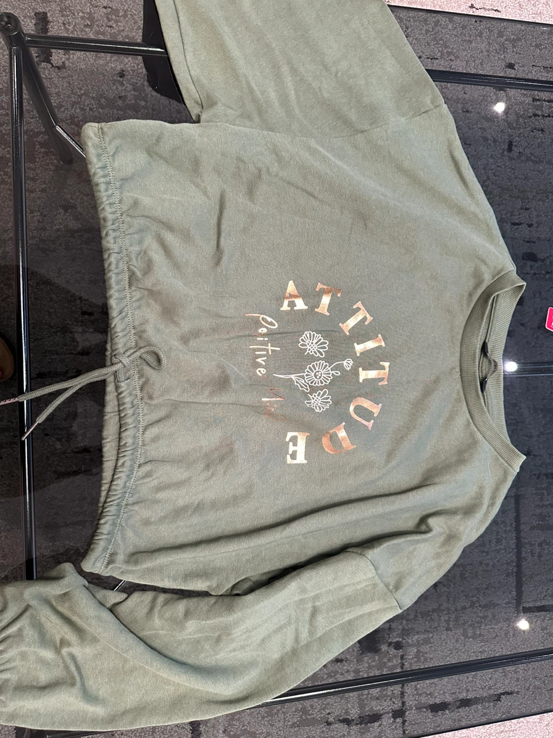 Olive Green Attitude Sweatshirt