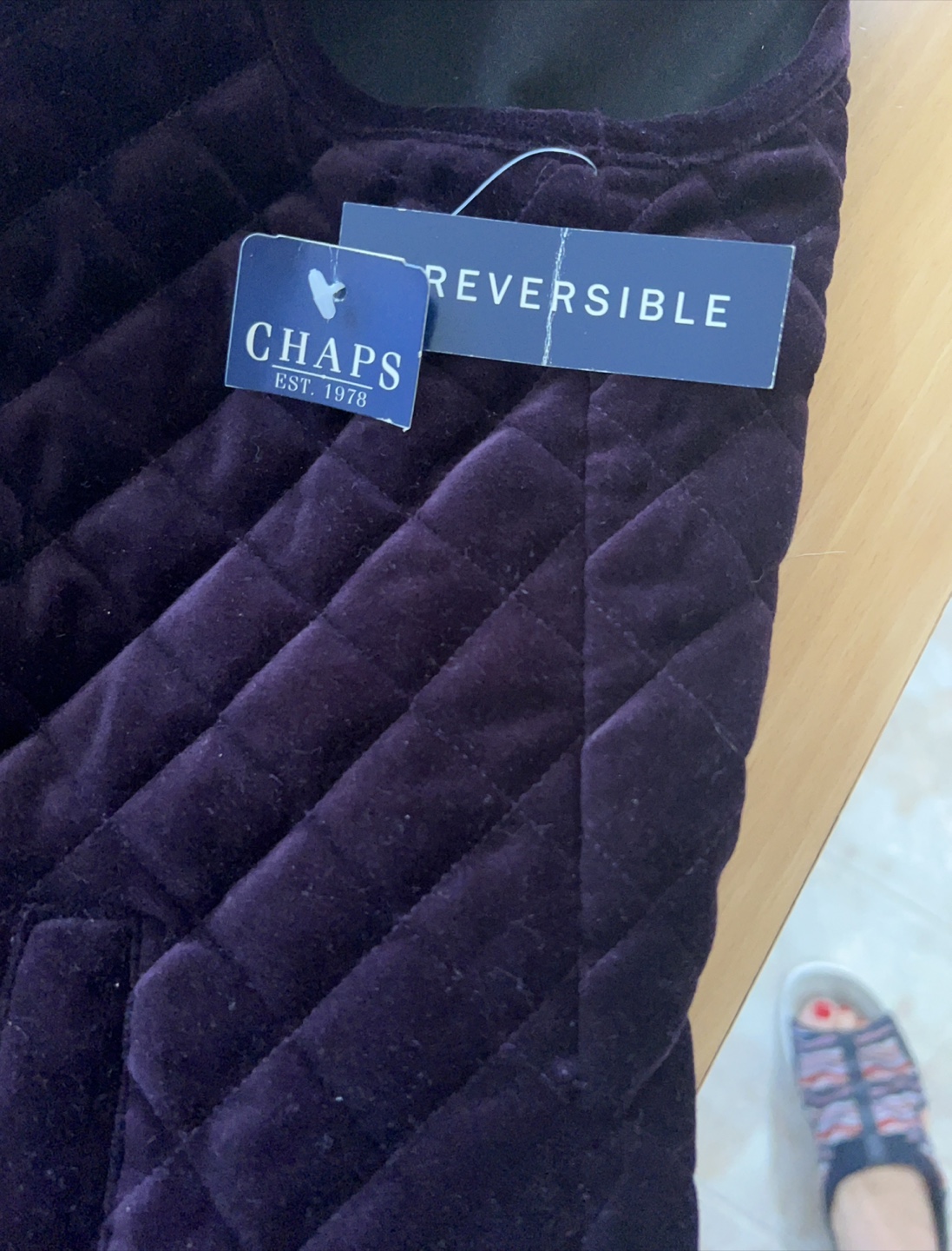 Chaps Reversible Quilted Vest - New with Tags! - photo 5