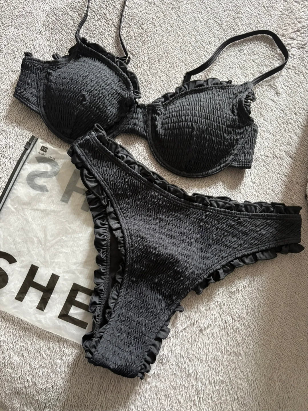 Shein Black Bikini Set - Size L thumbnail