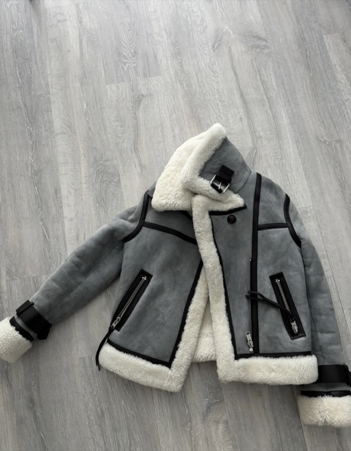 Allsaints Balfern Shearling mustang Jacket $300