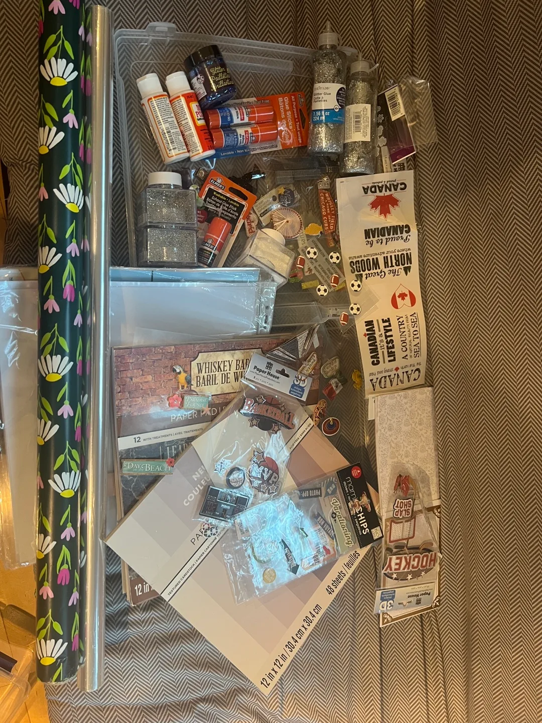 Craft Supplies Lot: Paper, Glue, Stickers & More!