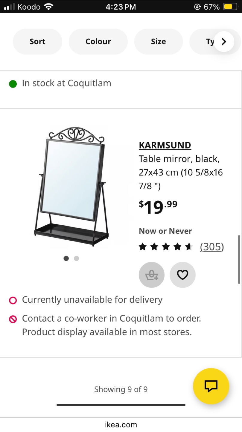 IKEA Karmsund Table Mirror - Black - photo 2