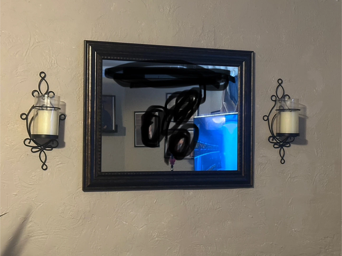 Wall Mirror with Candle Sconces