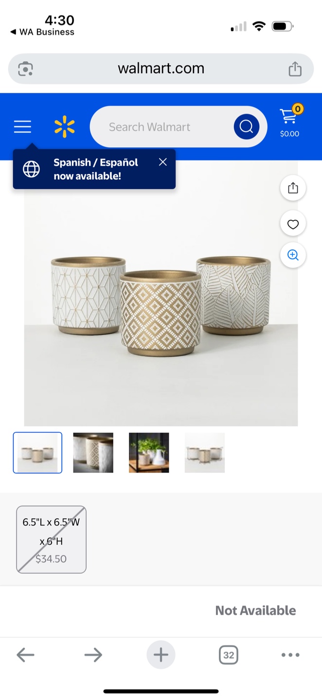 3 Decorative Planters - 6.5" x 6.5" x 6" - photo 2
