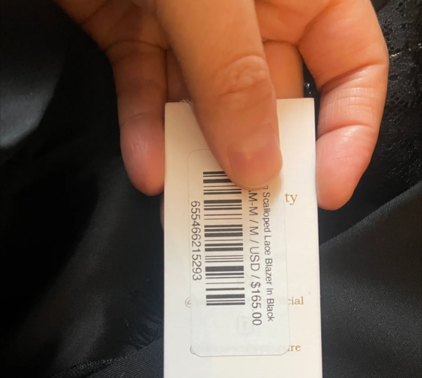 NWT Modern Black Lace Sleeve Blazer image indicator(10)