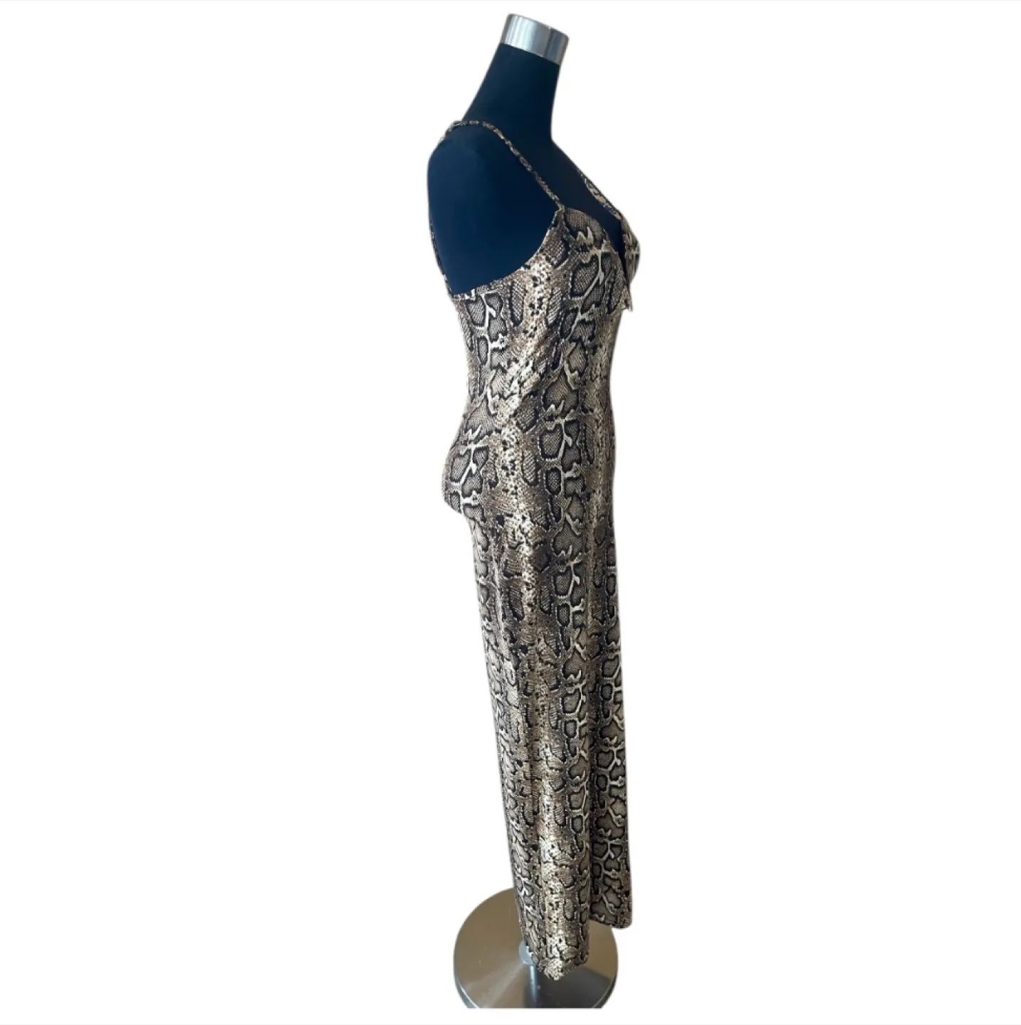 Vintage 2000s Y2K Snakeskin Maxi Dress image indicator(6)