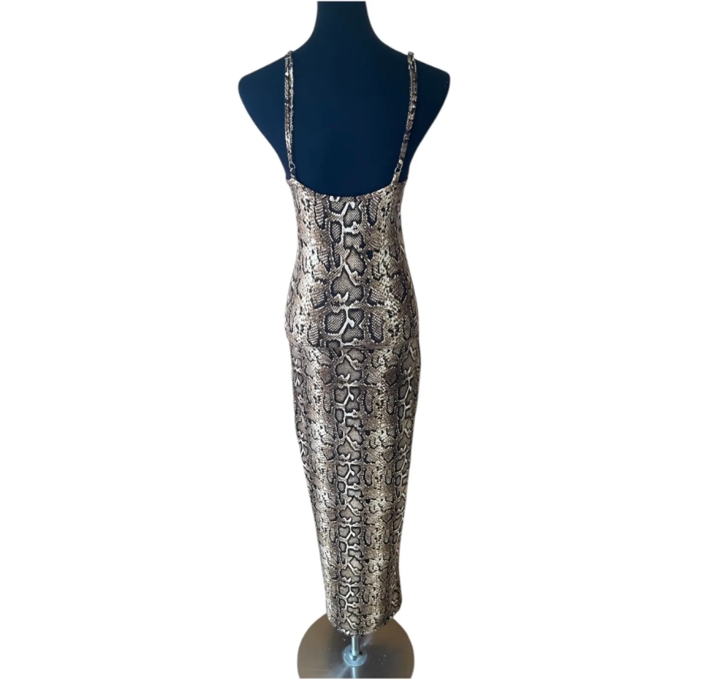 Vintage 2000s Y2K Snakeskin Maxi Dress image indicator(8)