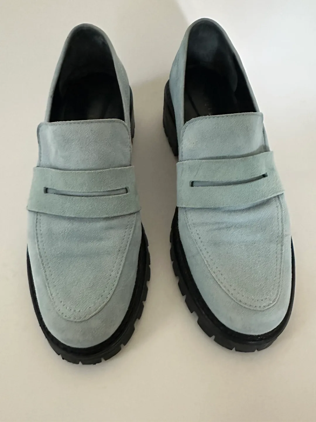 MAGUIRE Sky Blue Suede Loafers, Size 38 / 7-7.5 thumbnail