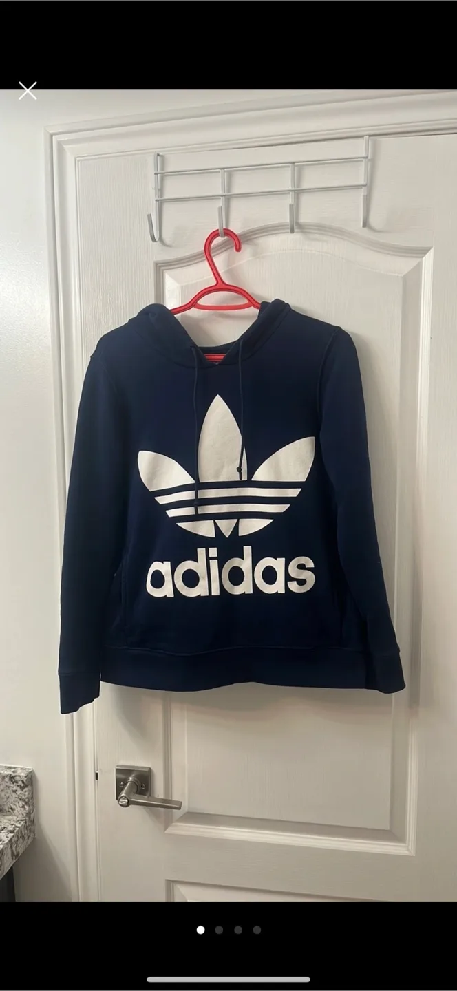 Adidas women’s hoodied sweatshirt size XS thumbnail