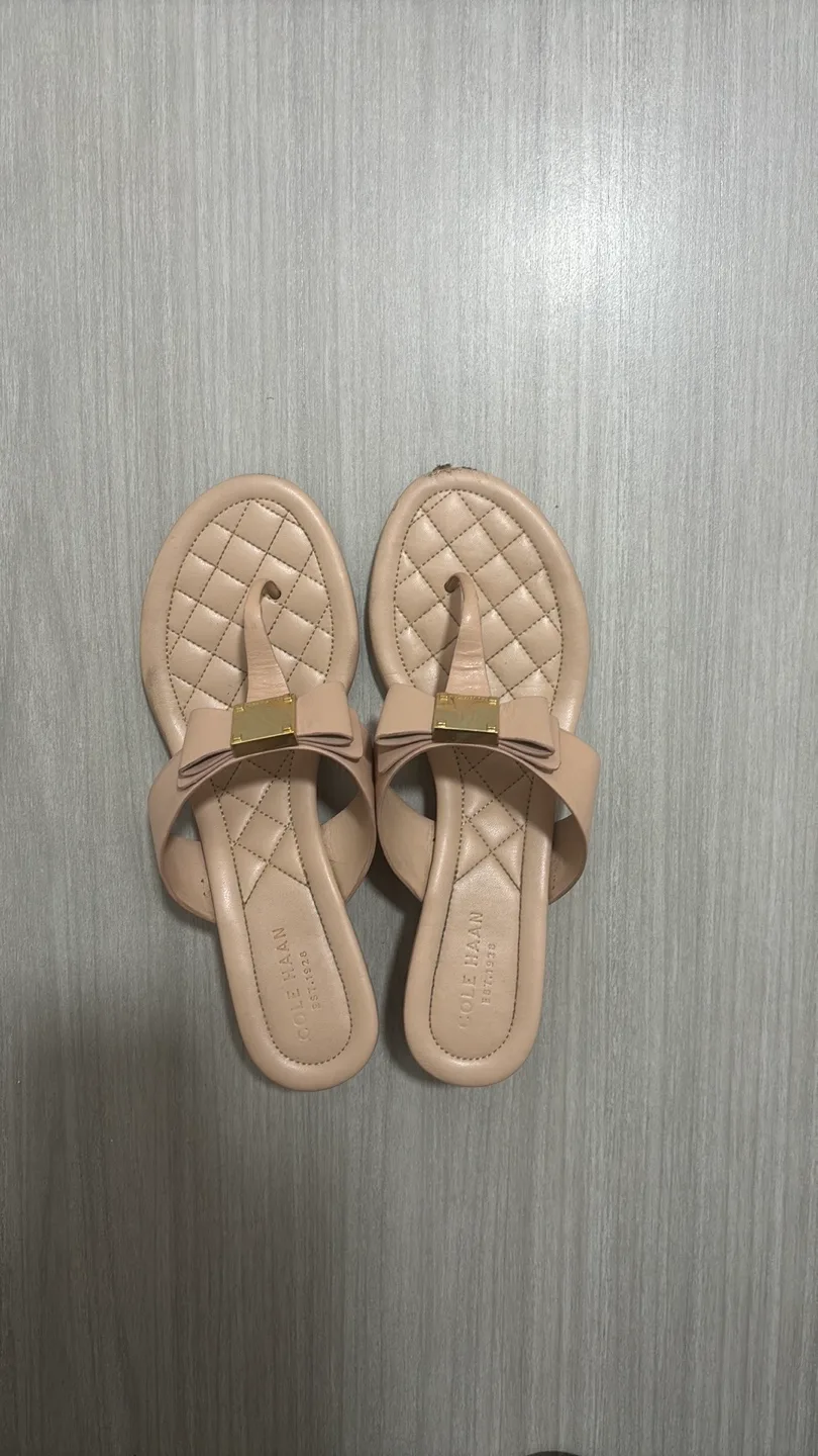 Cole haan low heel wedge sandals sz 6B image indicator(2)