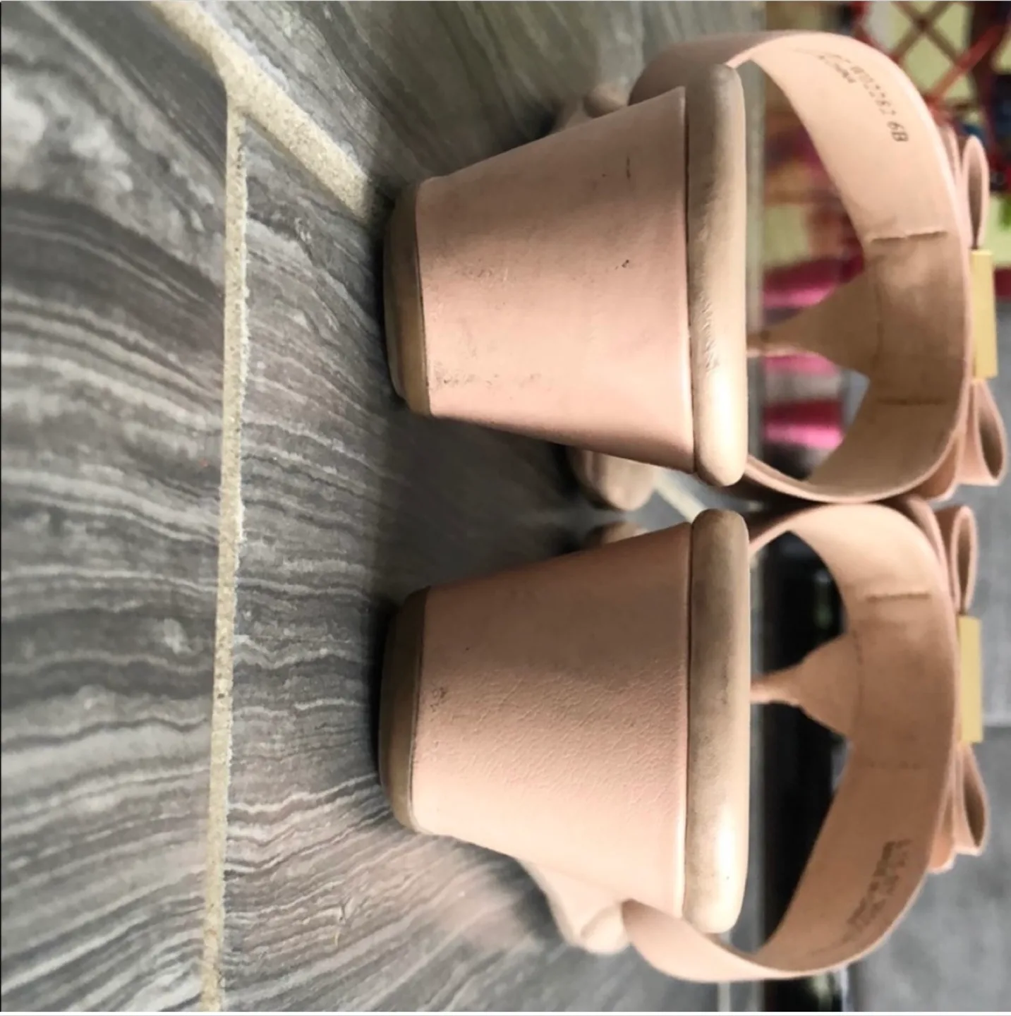 Cole haan low heel wedge sandals sz 6B image indicator(3)