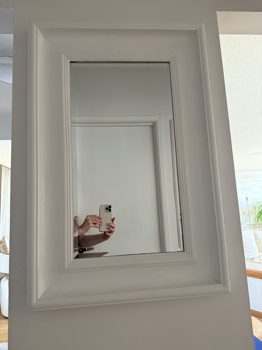 White Framed Mirror