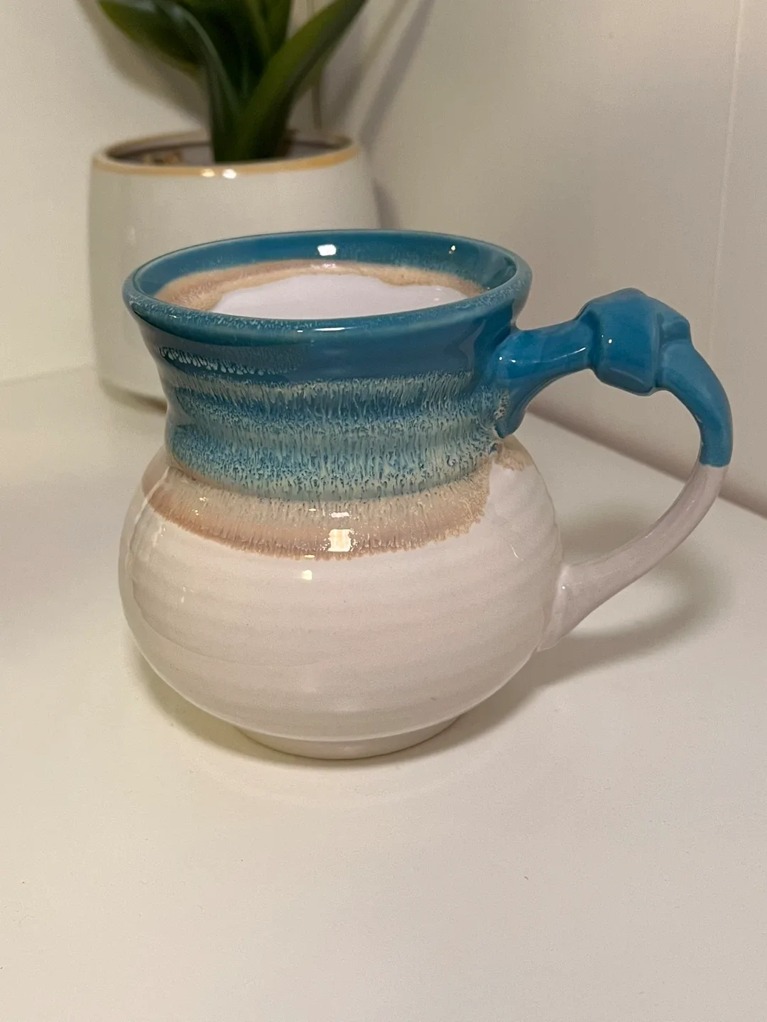 Handmade Ceramic Mug - Blue & White thumbnail