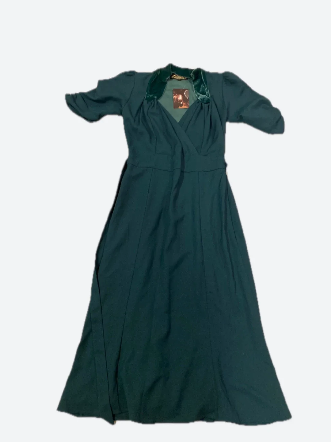 Vintage Style Emerald Green Dress thumbnail