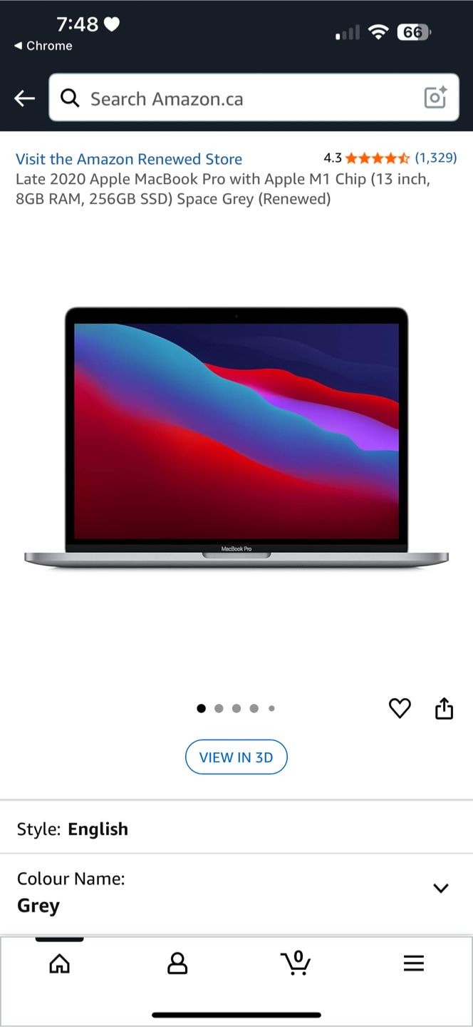 Apple MacBook Pro M1, 8GB RAM, 256GB SSD, Grey