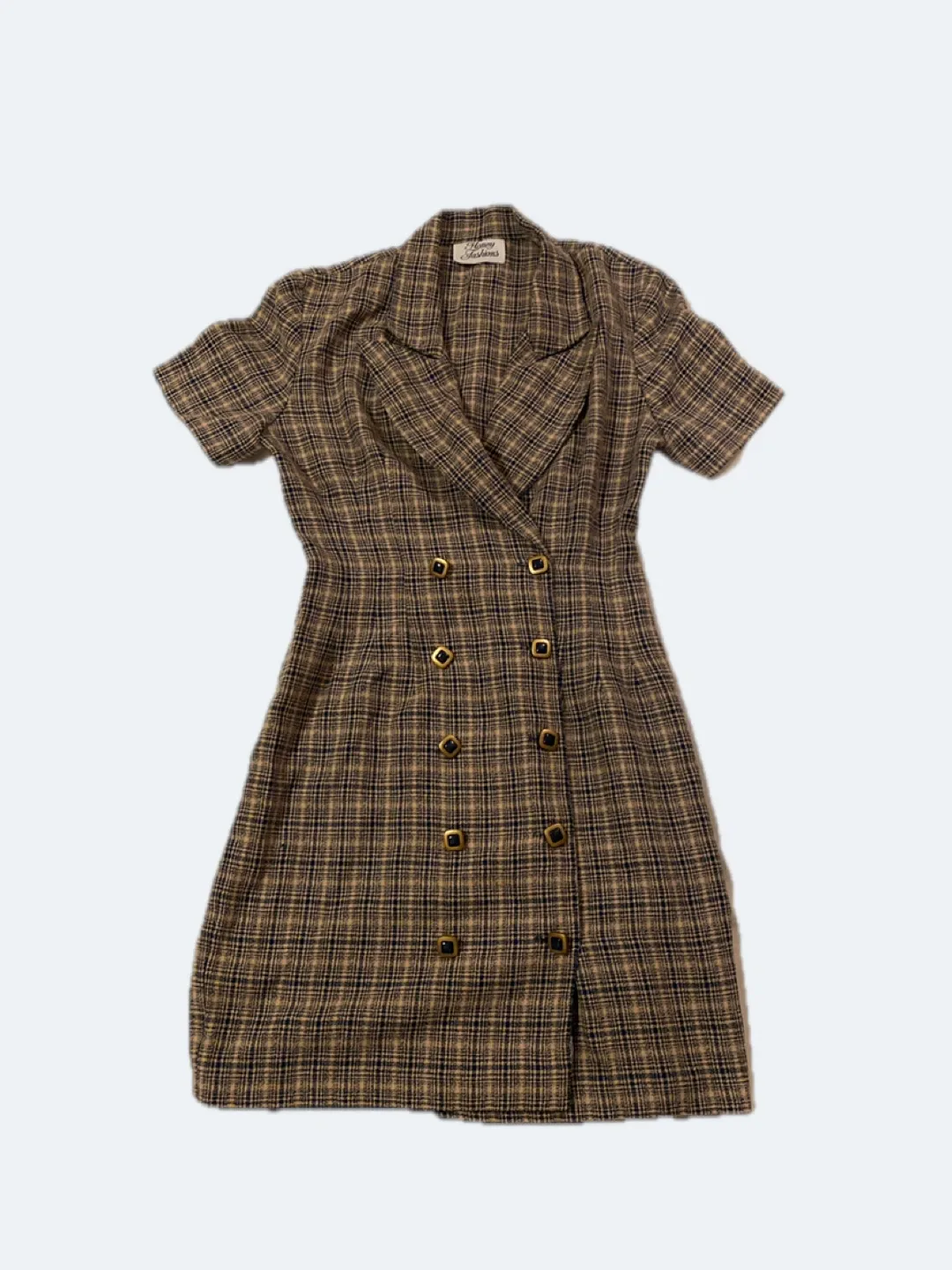 Honey Fashions Plaid Blazer Dress thumbnail