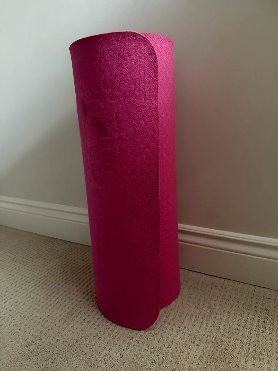 EcoWise Fitness Yoga Mat - Pink thumbnail