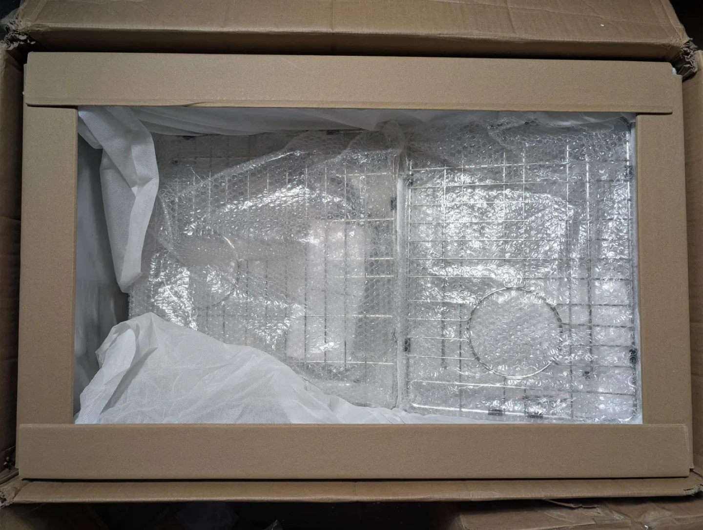 32”x 19” 40/60 Sink, Double Bowl, Handmade Stainless Steel, NEW thumbnail